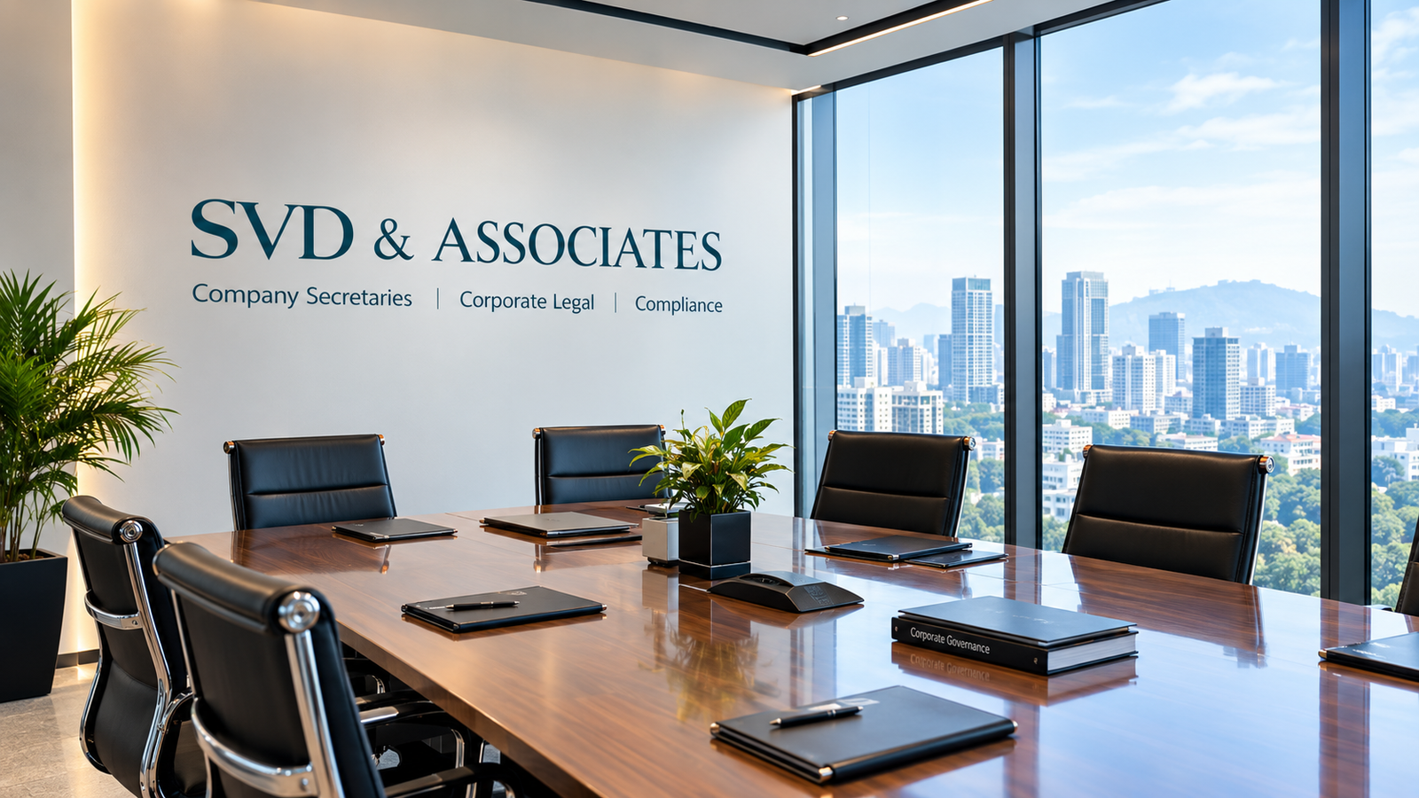 A boardroom discussion between corporate professionals